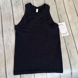 NWT Athleta Renew seamless racer back tank size S navy blue